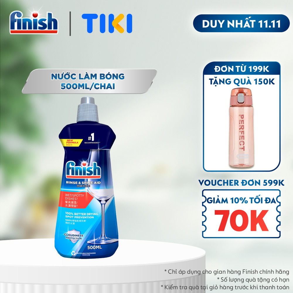 Nước Làm Bóng Chén Bát  Finish Rinse & Shine Aid