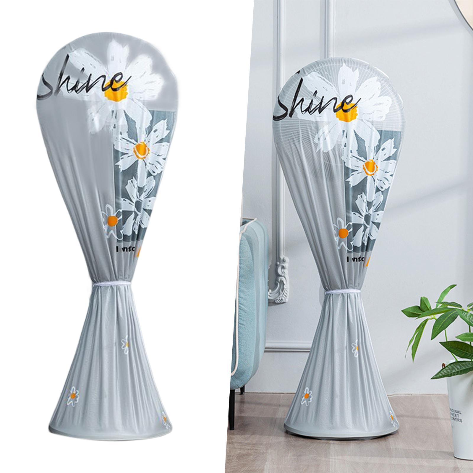 Floor Fan Waterproof Dustproof Cover Protective Gray Long