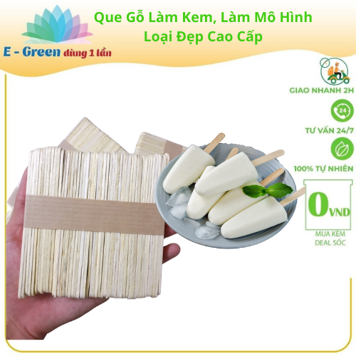 Túi 100gr Que Làm Kem Gỗ, Que Đè Lưỡi, Loại Đẹp, Làm Mô Hình Nhiều Kích Thướt, Giá Rẻ, Tiện Lợi