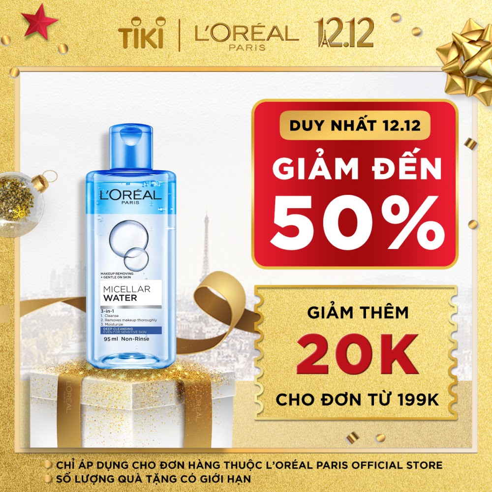 Nước Tẩy Trang L'Oreal 3 In 1 Micellar Làm Sạch Sâu