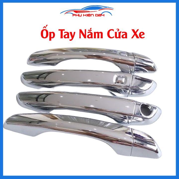 Ốp tay nắm hõm cửa chống trầy Accent 2018-2019-2020-2021 vân carbon/mạ crom bảo vệ cửa xe ô tô