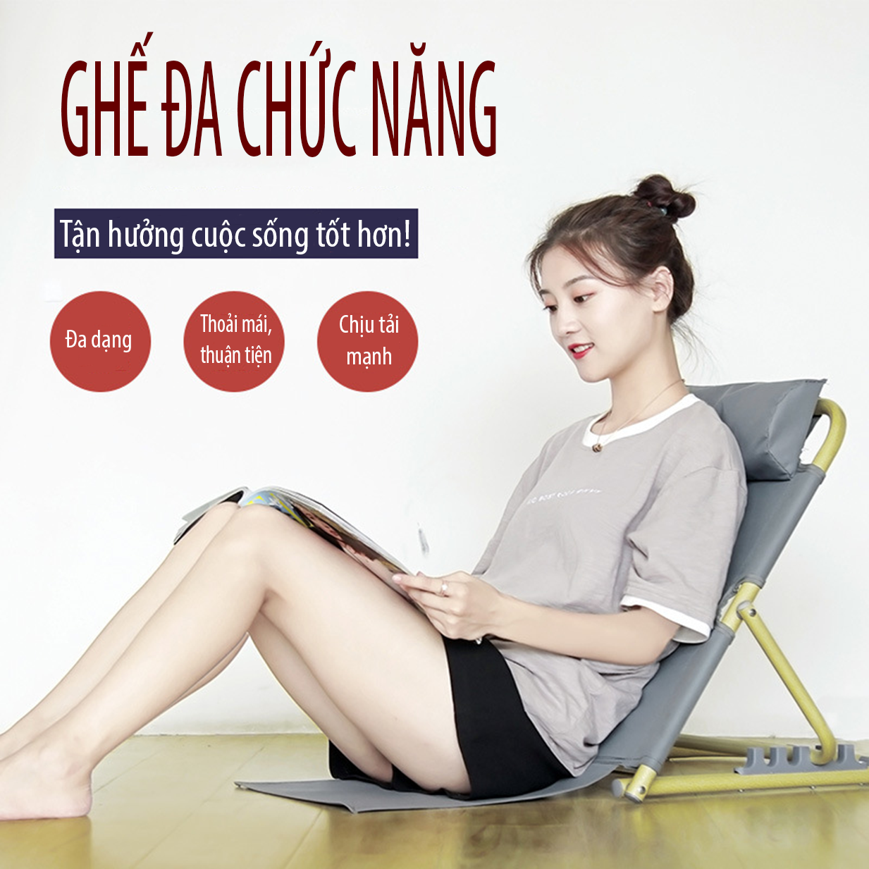 Ghế tựa lưng lười thư giãn D1-04 nhập khẩu