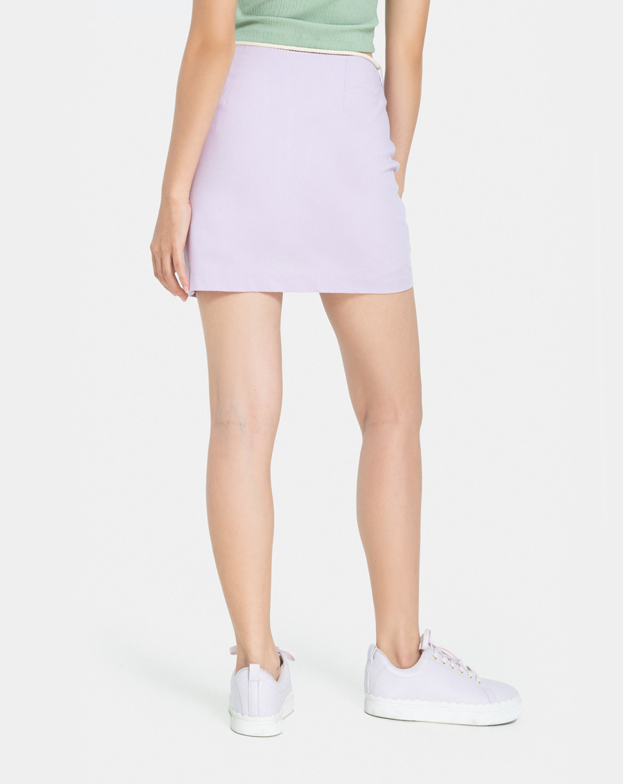 Váy Ngắn Thời Trang JUNO Mini Hàng Nút Lệch JNVNG007