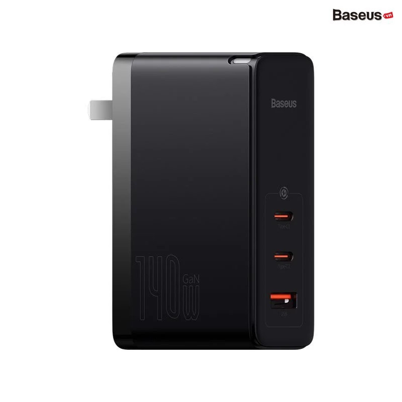 Củ Sạc Nhanh Baseus GaN5 Pro Fast Charger 140W (kèm cáp C to C , Type C*2 + USB, PD/ QC4.0/ QC3.0/ AFC/ FCP Quick-Charger) Hàng chính hãng