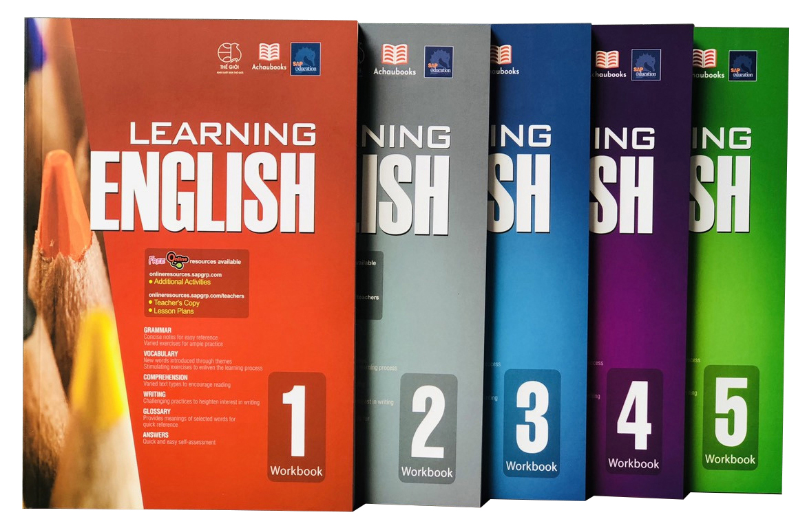 Sách learning english tiếng anh cấp 1 ( bộ 5 cuốn, 6 - 11 tuổi )