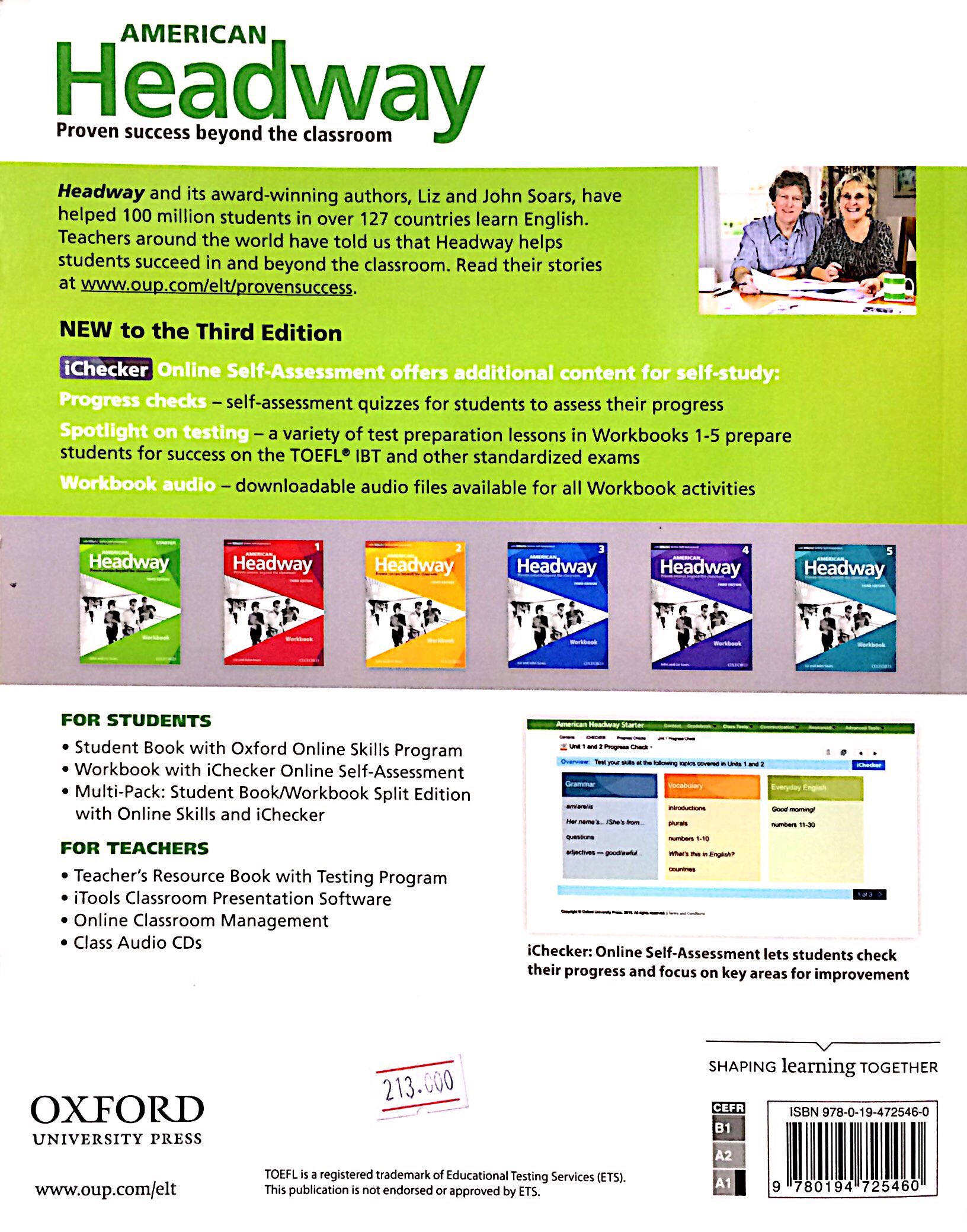 American Headway: Starter: Workbook with Ichecker: Starter workbook with iChecker : Proven Success Beyond the Classroom