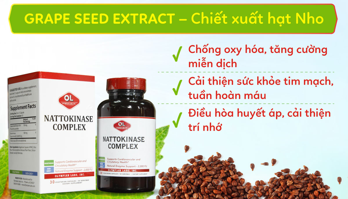 Thực Phẩm Chức Năng Hỗ trợ điều trị tai biến mạch máu não Nattokinase Complex