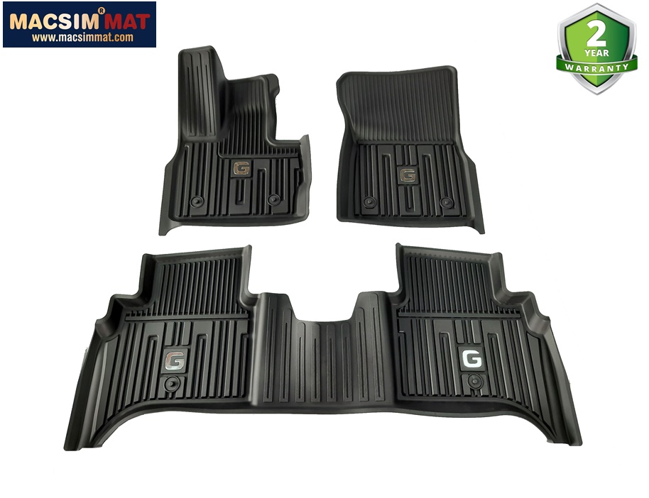 Thảm lót sàn xe ô tô dành cho Mercedes G Nhãn hiệu Macsim 3W chất liệu nhựa TPE đúc khuôn cao cấp - màu đen