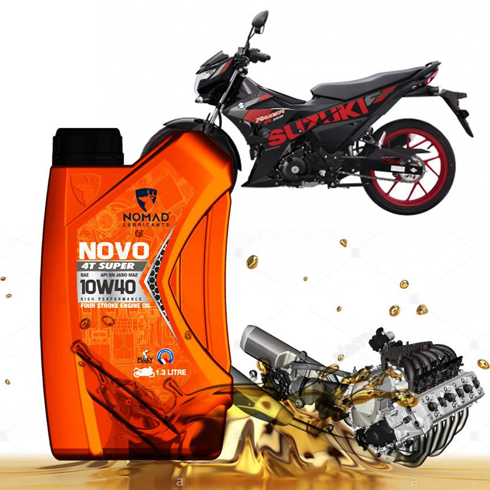 NHỚT DÀNH CHO RAIDER- SATRIA  - NHỚT TỔNG HỢP TOÀN PHẦN 100% NOMAD 1.3L - API SN - JASO MA2 - SAE 10W40