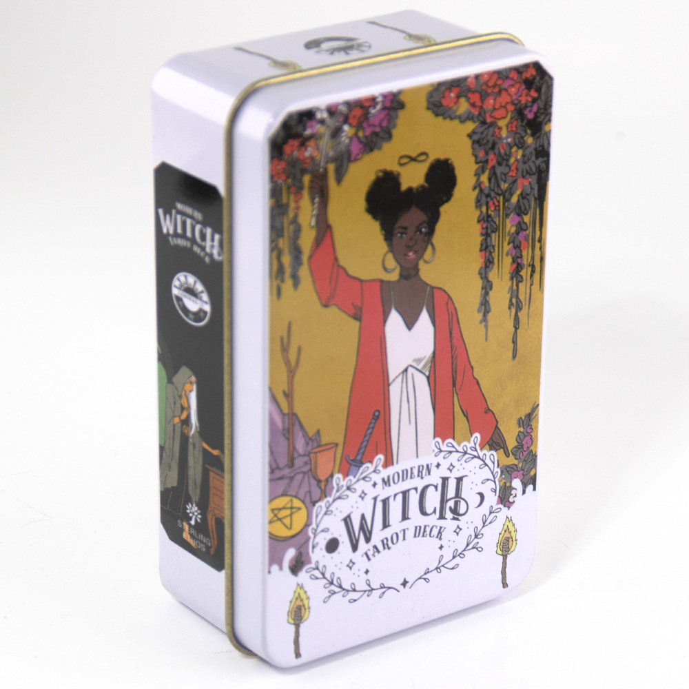 [Mạ Cạnh] Bộ Bài Modern Witch Tarot Hộp Thiếc Mạ Cạnh 78 Lá Đá Thanh Tẩy
