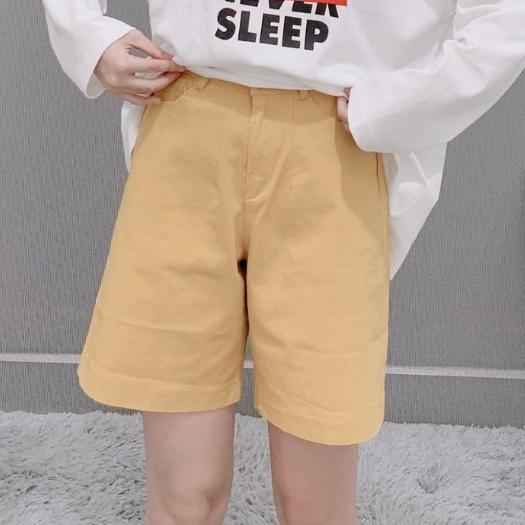 Quần Short Nữ Chất Kaki Thun co giãn nhiều màu form rộng dễ mặc basic unisex Ulzzang (KKCG