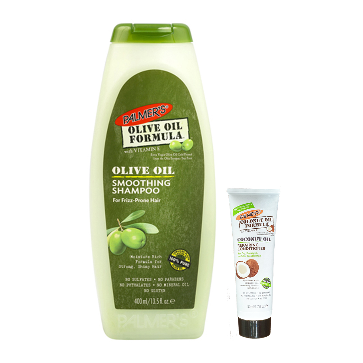 Dầu gội dưỡng tóc, làm sạch và nuôi dưỡng tóc giảm hư tổn Olive Palmer's Olive Oil Formula Smoothing Shampoo 400ml + tặng dầu xã dừa Palmer's 50ml