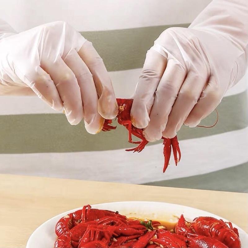 Găng tay cao su VictoriaBay set 100c gang tay làm bếp vệ sinh siêu dai chất liệu TPE không mùi