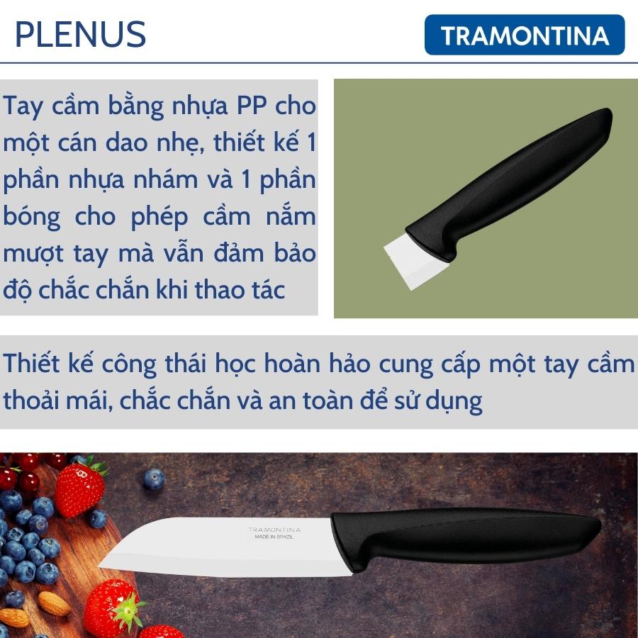 Dao Hoa Quả Tramontina Plenus Chiều Dài Lưỡi 13Cm Cán Nhựa Thép Không Gỉ Siêu Sắc Bén Sản Xuất Tại Brazil