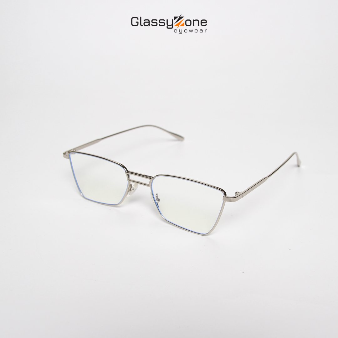 Gọng kính cận, Mắt kính giả cận kim loại Form mèo cá tính Nữ Yongie - GlassyZone