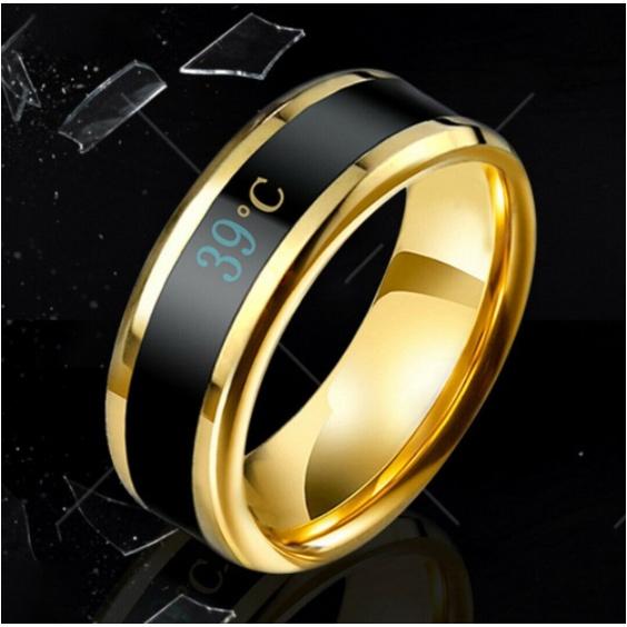 Nhẫn Nam Nữ Đo Nhiệt Độ Bền Đẹp Cao Cấp - Nhẫn Chất liệu Titan Không Gỉ - Elas Ring
