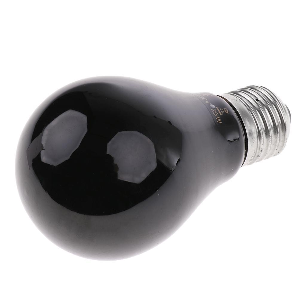 Glass Pet Heating Lamp Winter Heat Emitter Lamp Bulb E27 Black