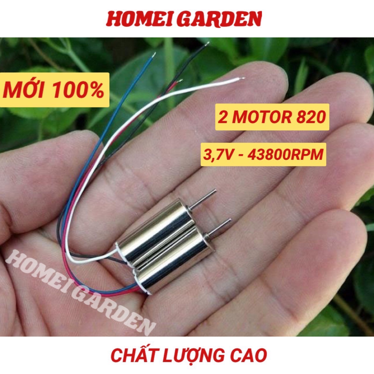 Motor máy bay mini 820 dây đen trắng 3.7V - 4.2V từ tính mạnh tốc độ 48000 RPM - D0248