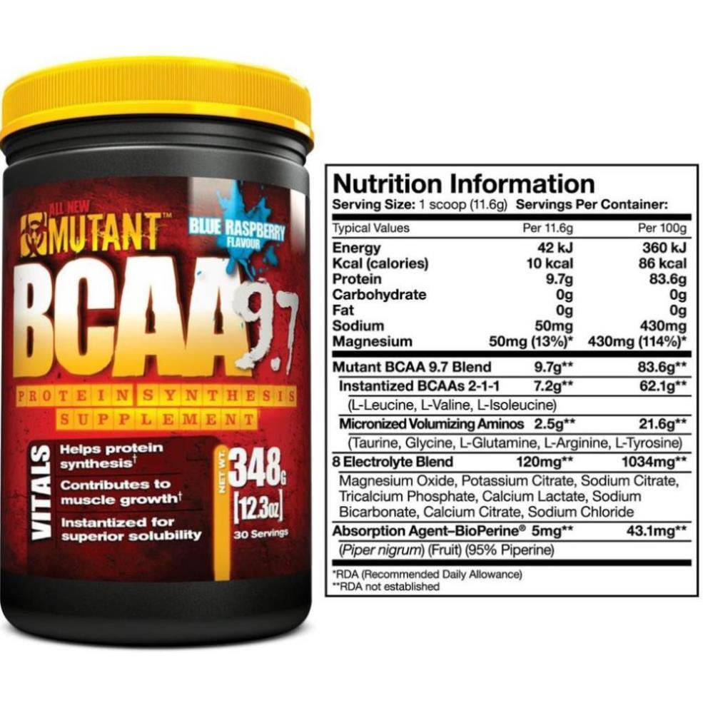 Mutant Bcaa Chống Dị hóa Cơ Bắp Phục Hồi Cơ Mutant Bcaa 9.7 90 lần dùng - Canada