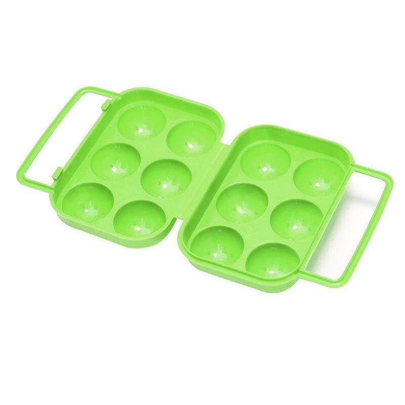 Olding Egg Storage Tray Box For 6 Eggs Outdoor Camping Picnic BBQ Portable Carton Holder Carrier Waterproof Shockproof Supplies
