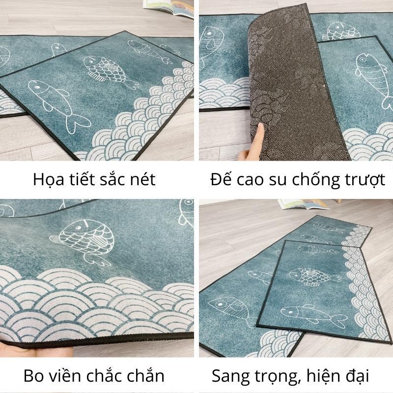 Thảm bếp lau chân chống trơn trượt, thảm chùi chân nhà tắm lót sàn cửa ra vào thấm hút nước