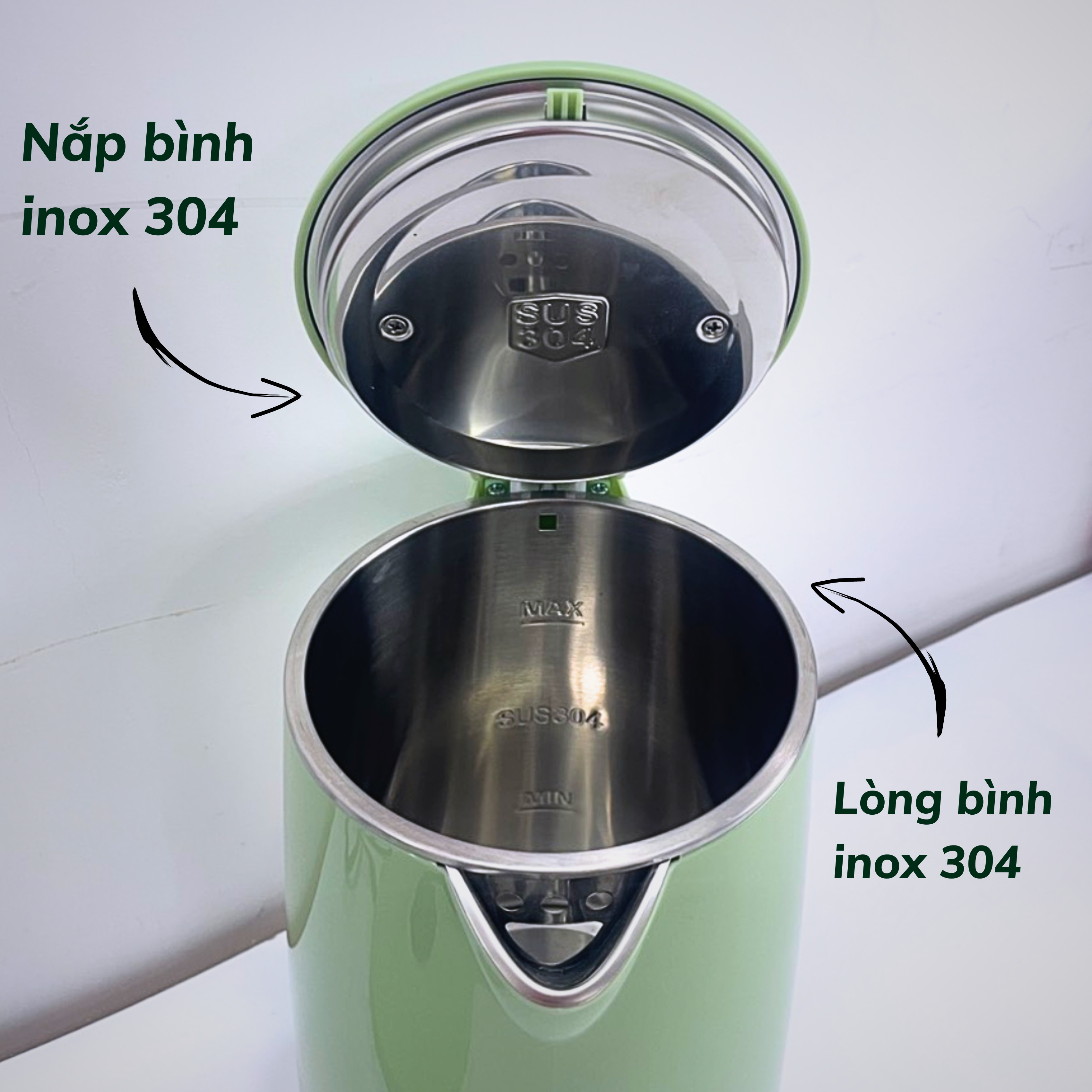Bình đun siêu tốc Comet CM8218 – Hàng chính hãng - Inox 304 chống gỉ, dung tích 1.8L, công suất 1500W – Tự ngắt an toàn, thiết kế sang trọng