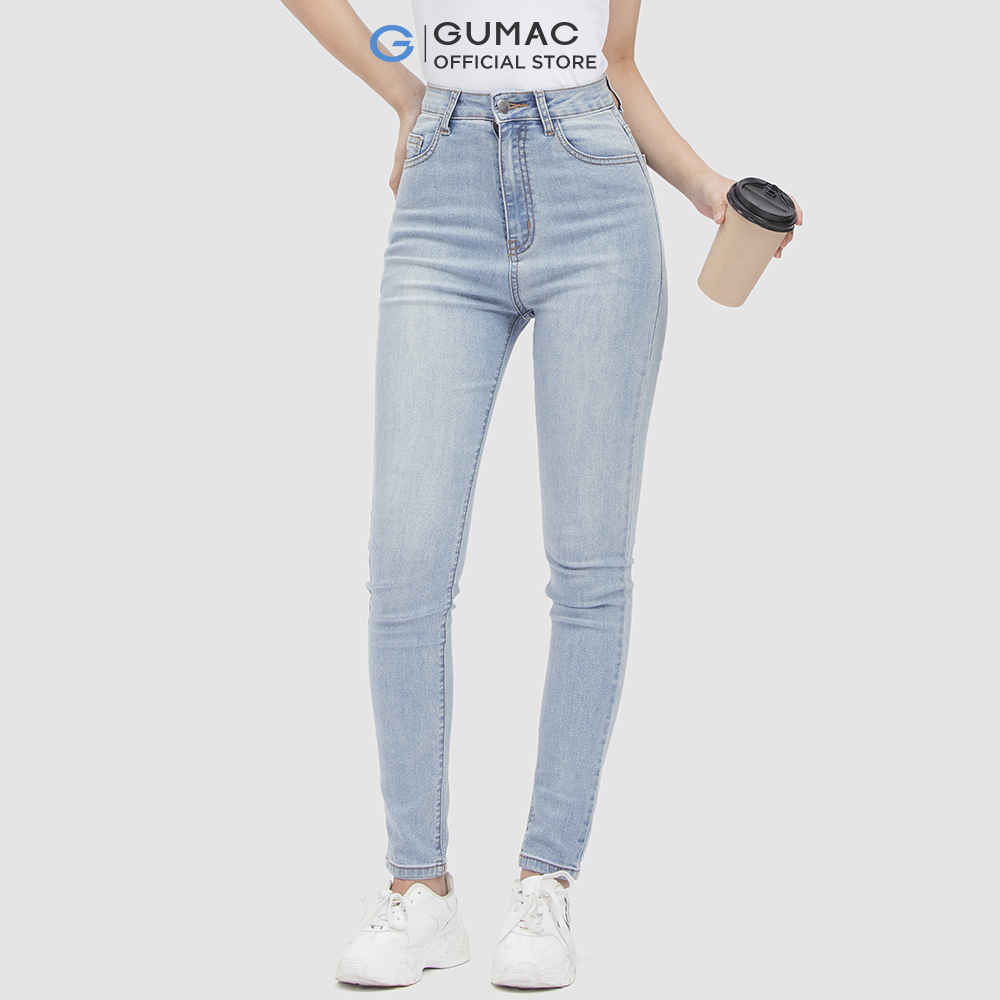 Quần skinny nữ GUMAC QJC04045 lưng cao phong cách trẻ trung năng động