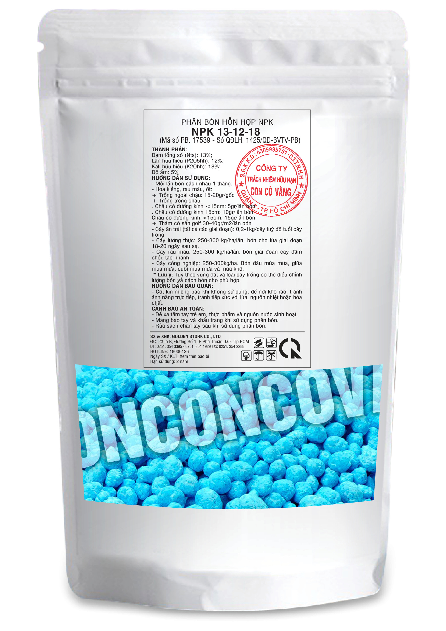 Phân bón NPK 13-12-18+TE Nữ Thần Tự Do