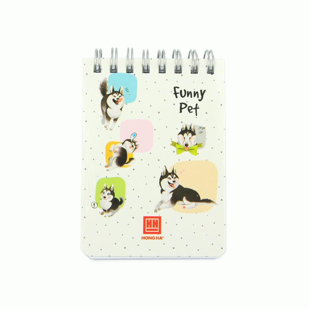 Sổ lò xo kẻ ngang A7 200 trang Funny Pet 4162