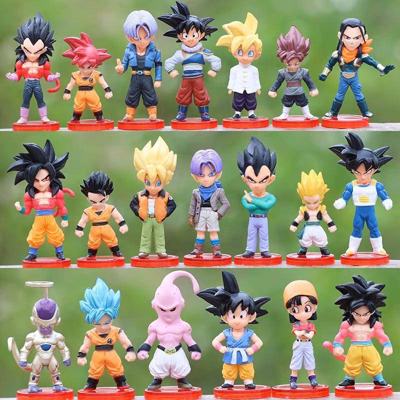 Mô Hình Phiên bản Q của Dragon Ball Super mô hình tay Super Saiyan Tôn Ngộ Không Vegeta Frieza Saru đồ trang trí