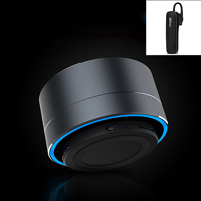 Loa Bluetooth A10-1 Mini Vỏ Nhôm Di Động Hỗ Trợ Thẻ Nhớ USB AUX + Tặng Tai Nghe Bluetooth Nhét Tai (Màu Ngẫu Nhiên)