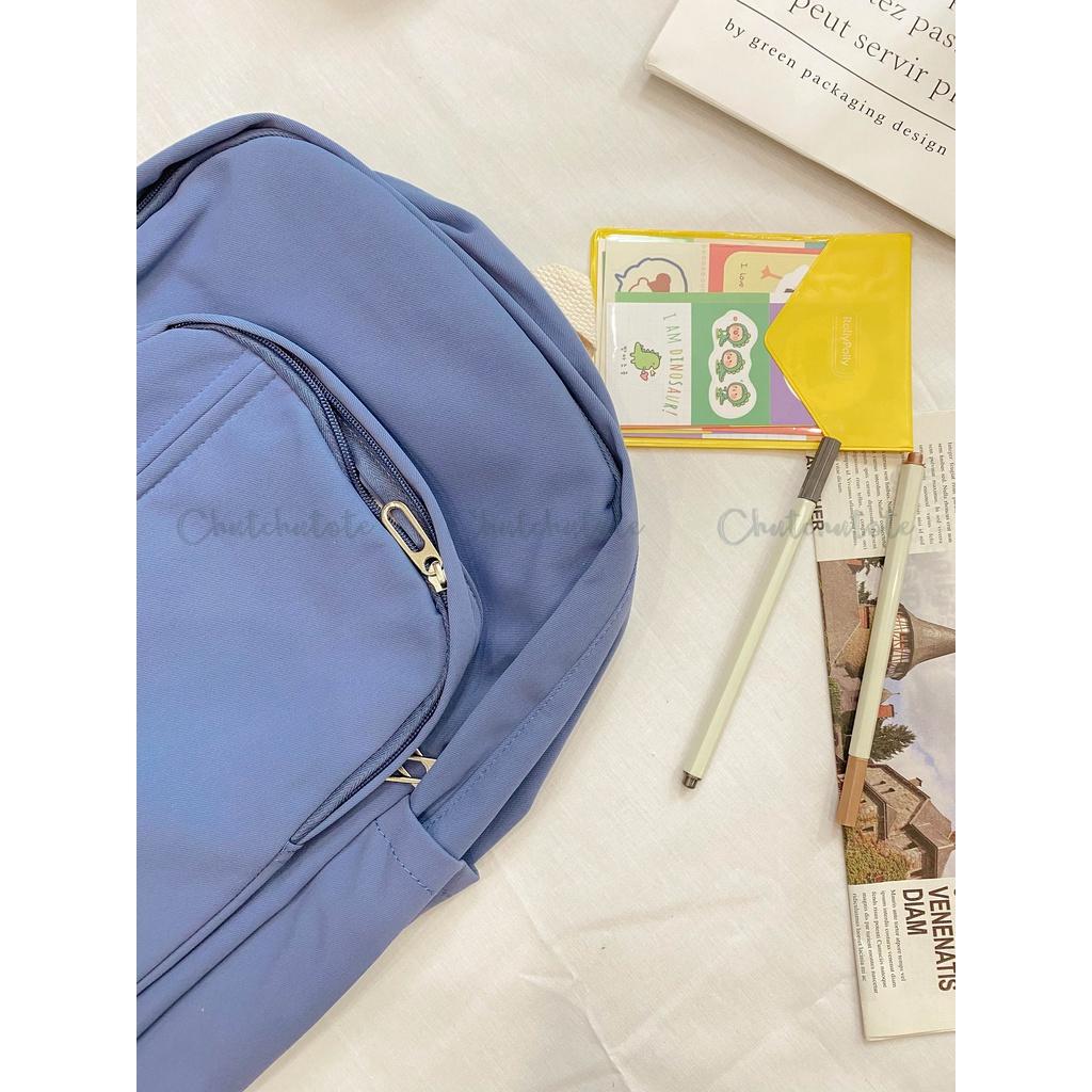 BL85-86/Balo Ulzzang nhiều ngăn đựng laptop 14inch tiện lợi đi học - tặng Sticker Cute Đính Kèm