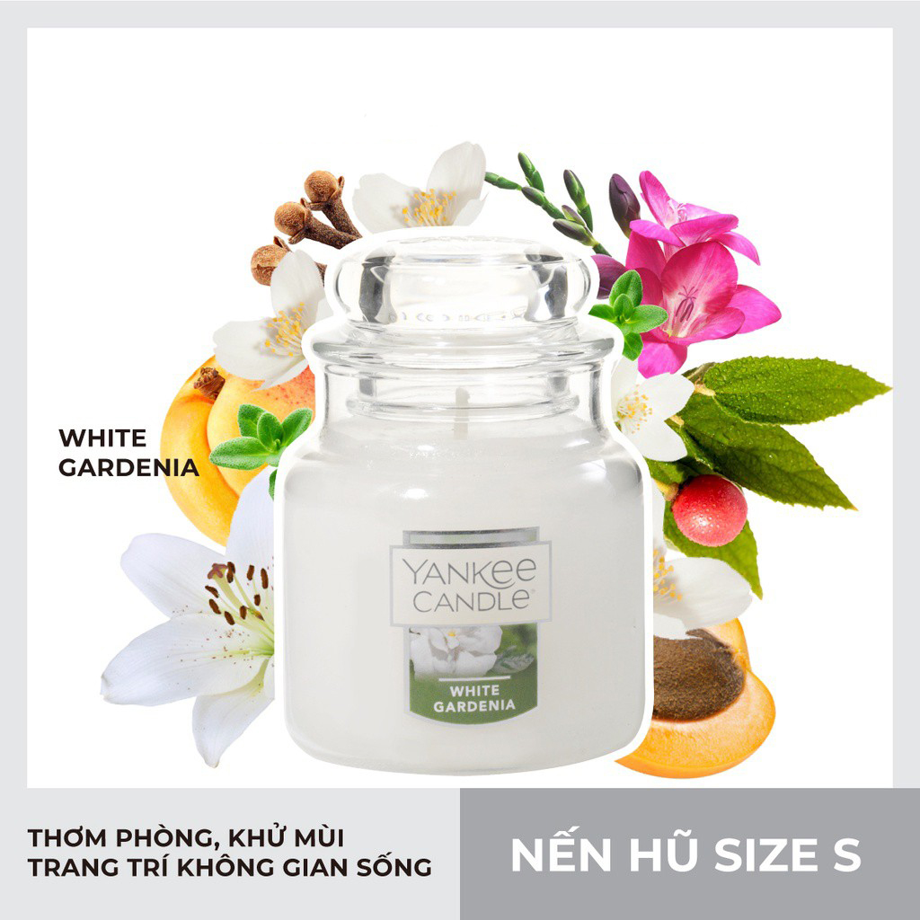 Nến Hũ - Yankee Candle - White Gardenia - Size S