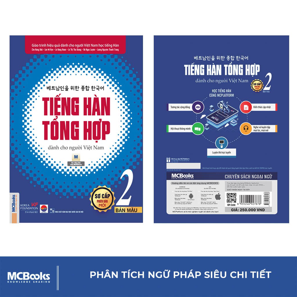 Combo Tiếng Hàn Tổng Hợp Sơ Cấp 2 Dành Cho Người Việt Nam Bản In Màu - Học Kèm App