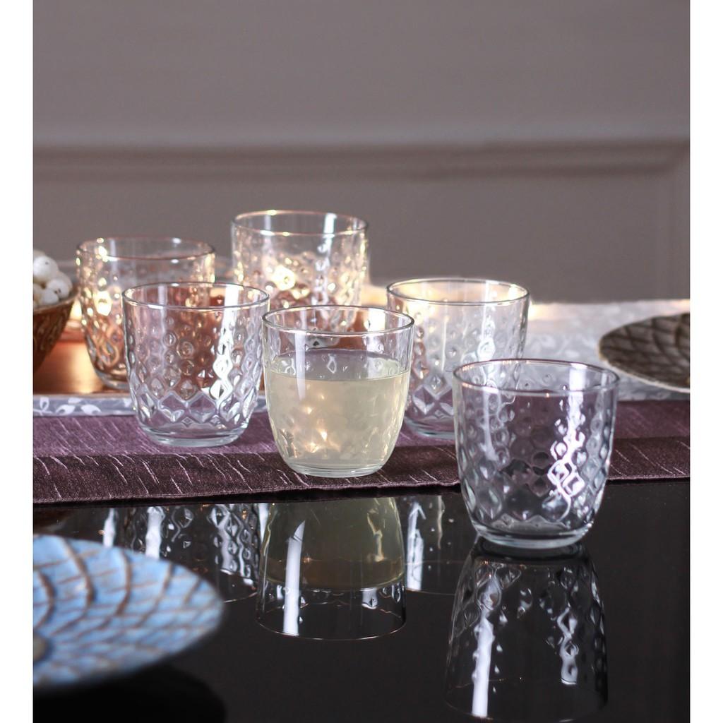 Bộ 6 ly thủy tinh -295ml - 395ml GLIT - Bormioli Rocco- Hàng nhập khẩu
