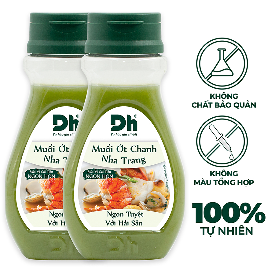 Combo 2 chai Muối Ớt Chanh Nha Trang Dh Foods 200g