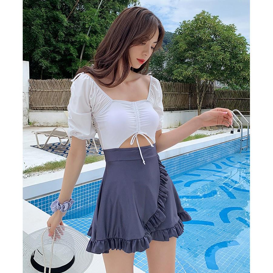 Đồ Bơi Nữ Kín Đáo Đẹp - Bikini 1 Mảnh Đi Biển Dạng Váy 2022