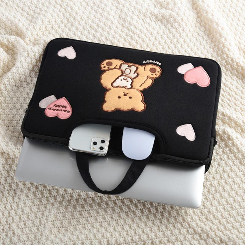 Gấu Túi Đựng Laptop 13 14 15 15.6 Inch Nữ Tay Dành Cho MacBook Air Pro Túi Xách Tay Máy Tính Máy Tính Bảng bao Da Dành Cho Xiaomi Dell