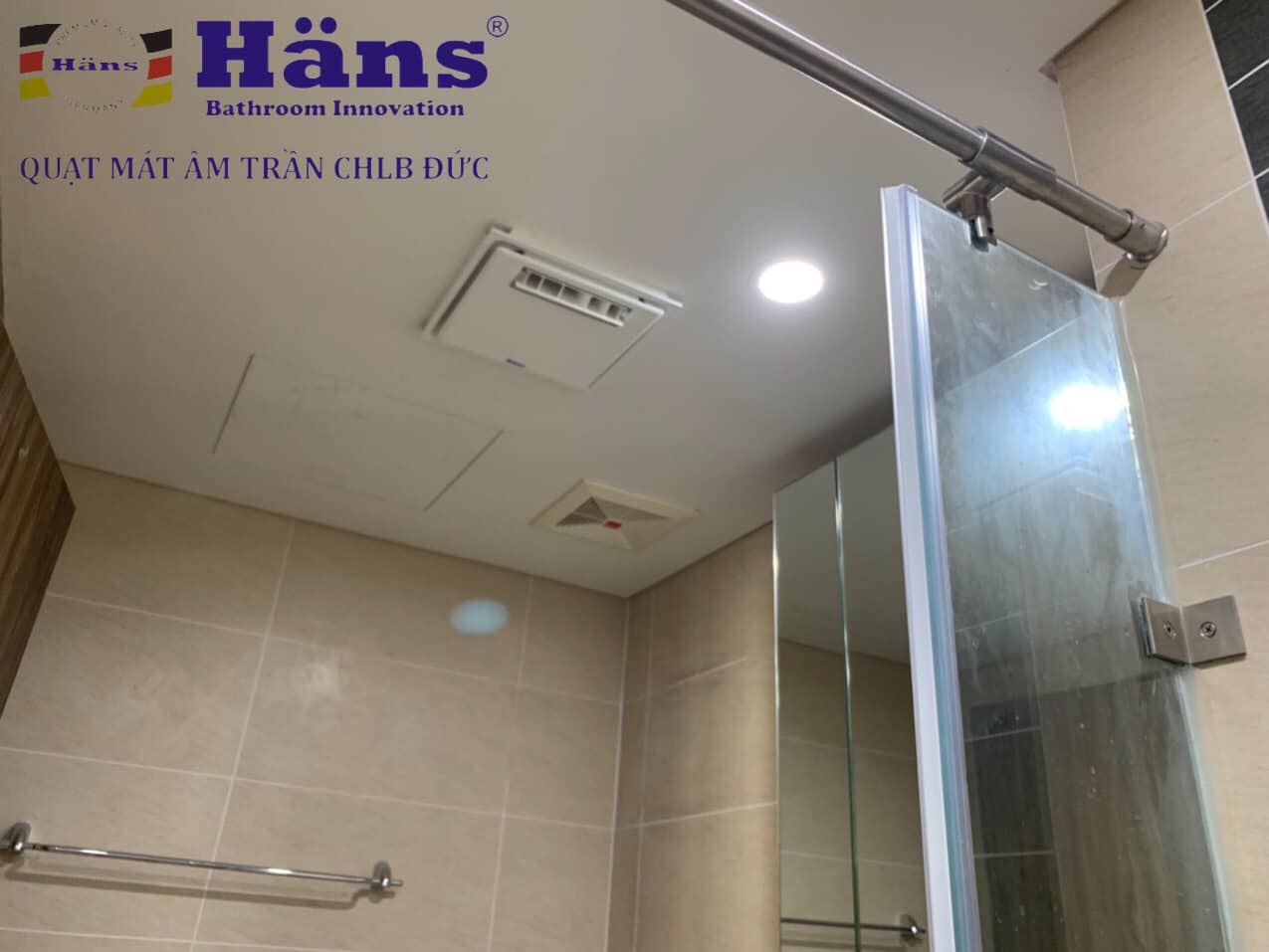 Quạt mát âm trần điều khiển từ xa H10R- Hans - Hàng chính hãng