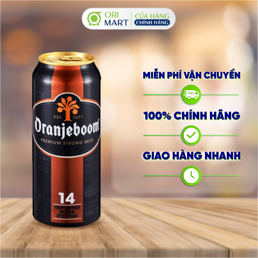 Bia Lon Oranjeboom Premium Strong Beer 14% Hương Vị Chuẩn Châu Âu ORIMART 500ml