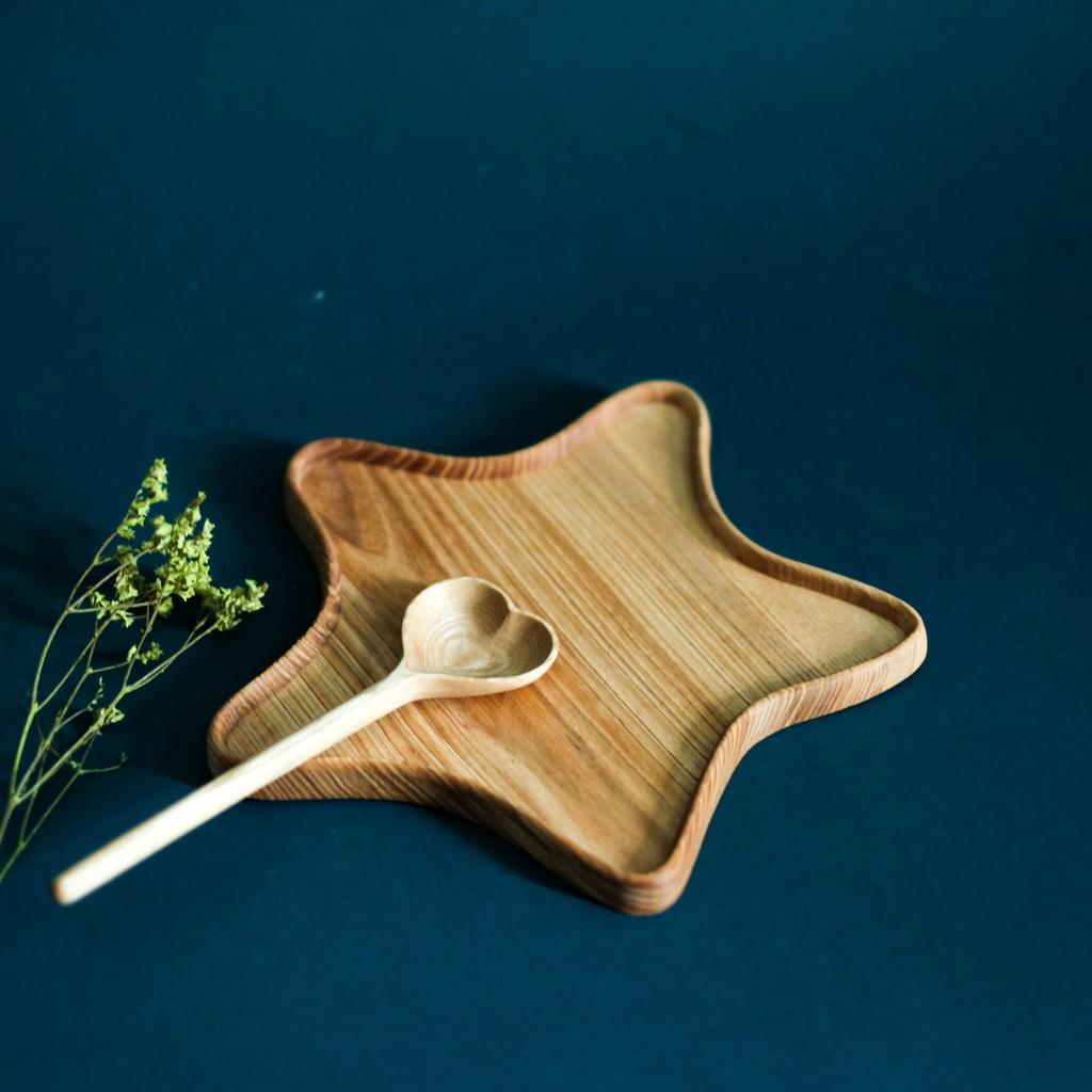 Khay gỗ hình ngôi sao - khay gỗ tự nhiên - Wooden tray