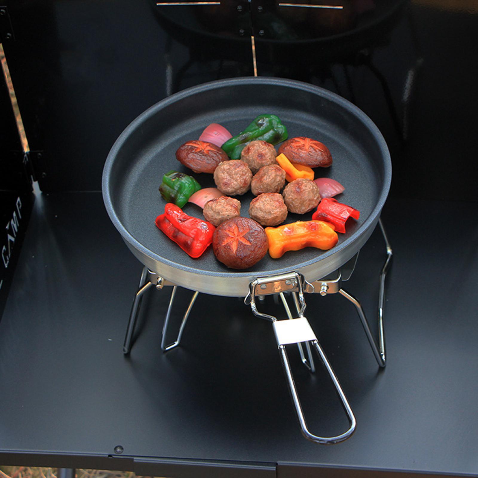 Frying Pan Camping Cookware Folding Handle Folding Pot for Backpacking