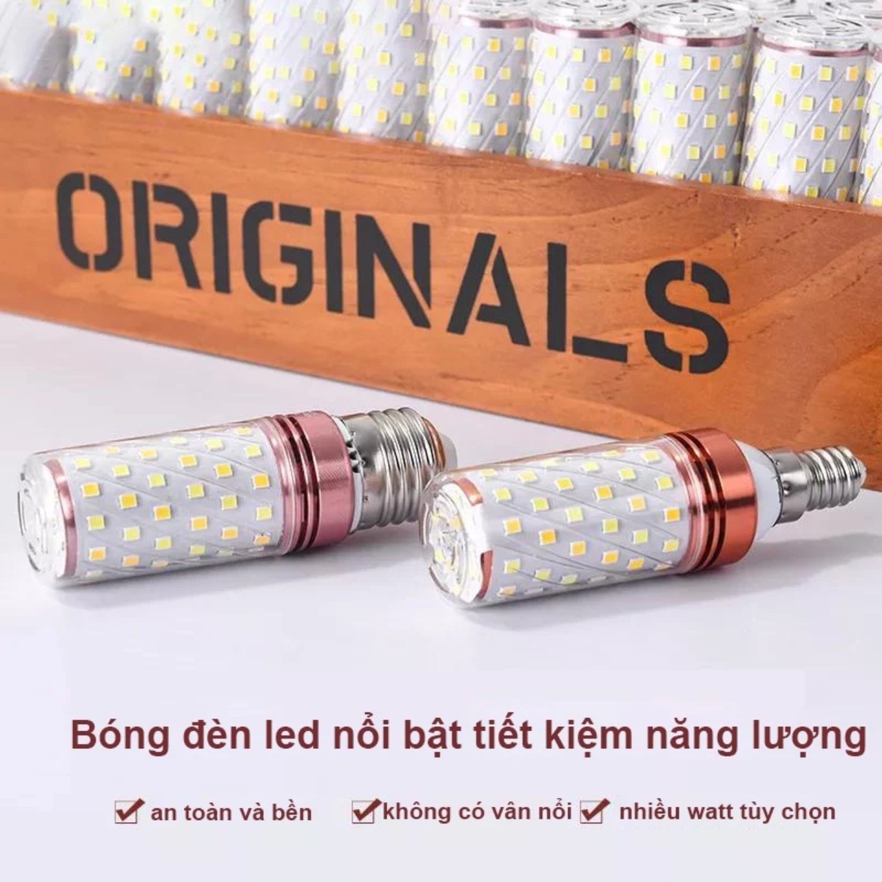 Bóng Led Bắp Ngô 12W 3 Chế Độ Ánh Sáng Trắng - Vàng - Trung Tính - Đui E14 và E27