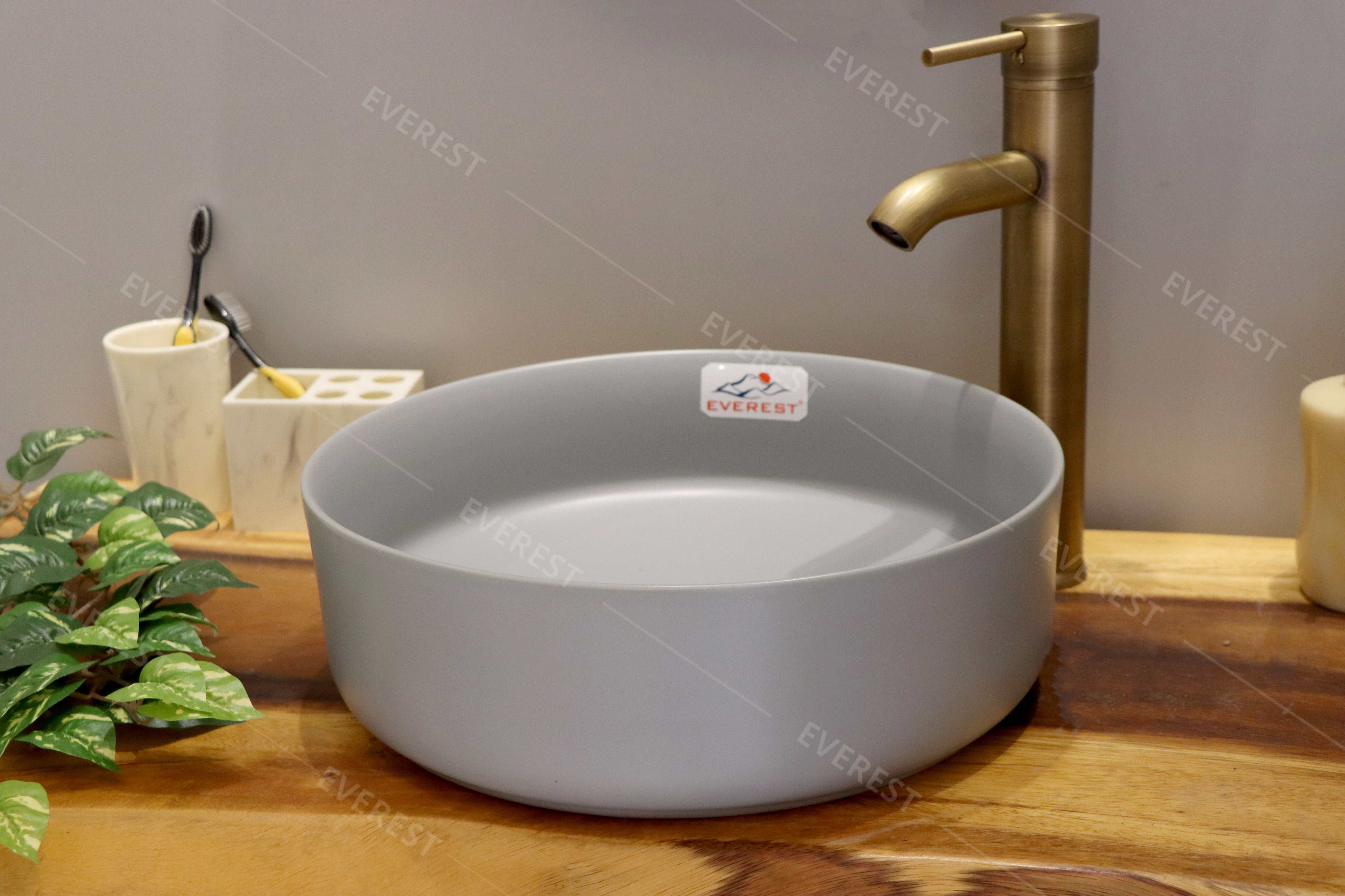 Chậu sứ màu mỹ thuật EVEREST EV-CS05