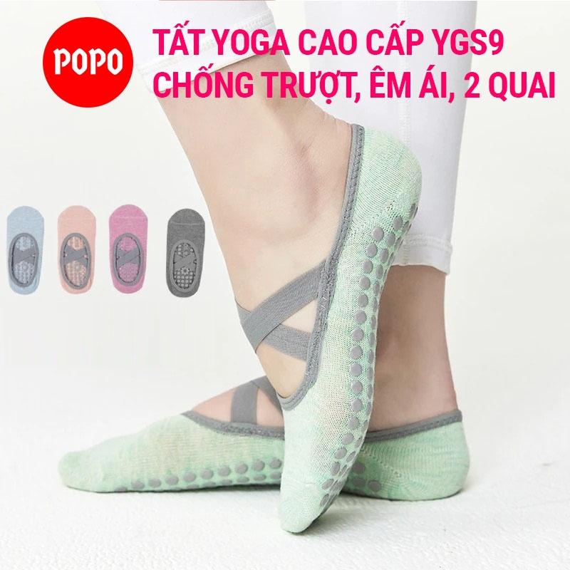 Vớ yoga quai chéo chống trượt POPO dùng như tất yoga tập thể dục chống , êm ái, tránh hôi chân