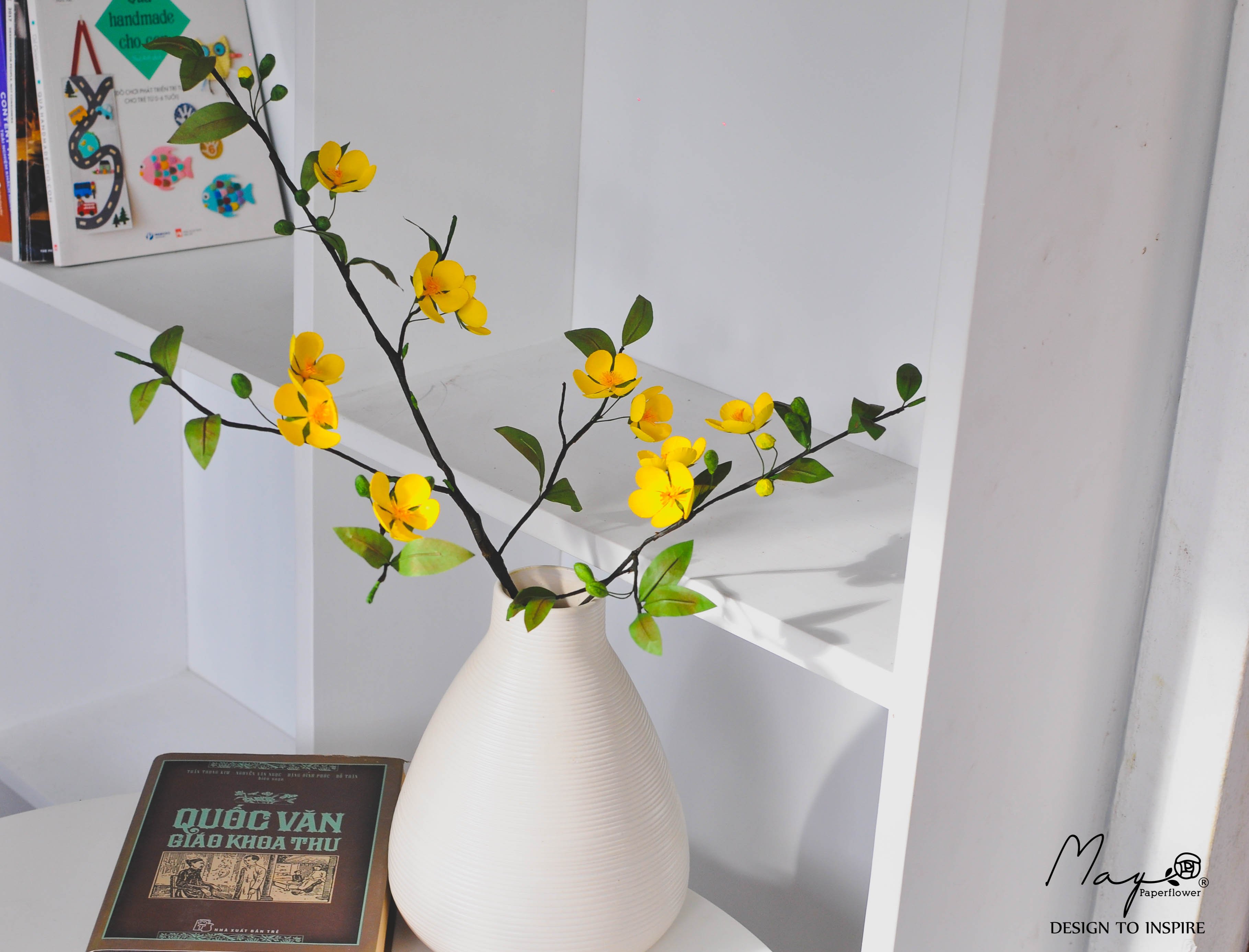 Hoa giấy handmade trang trí Tết, Cành Hoa Mai handmade , Maypaperflower - hoa giấy nghệ thuật, hoa cắm bình, decor nhà ở