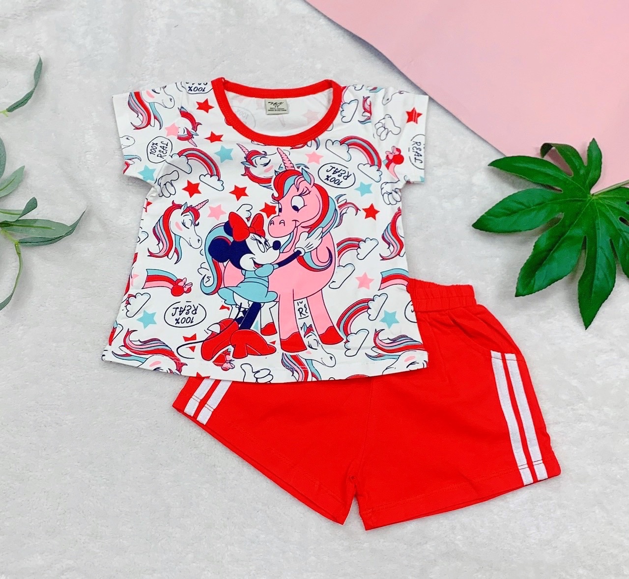 ❤️Bộ Áo Quần Thun Bé Gái 7-21Kg Mickey, Ngựa Pony Đỏ Thun Xịn Hàng Cao Cấp