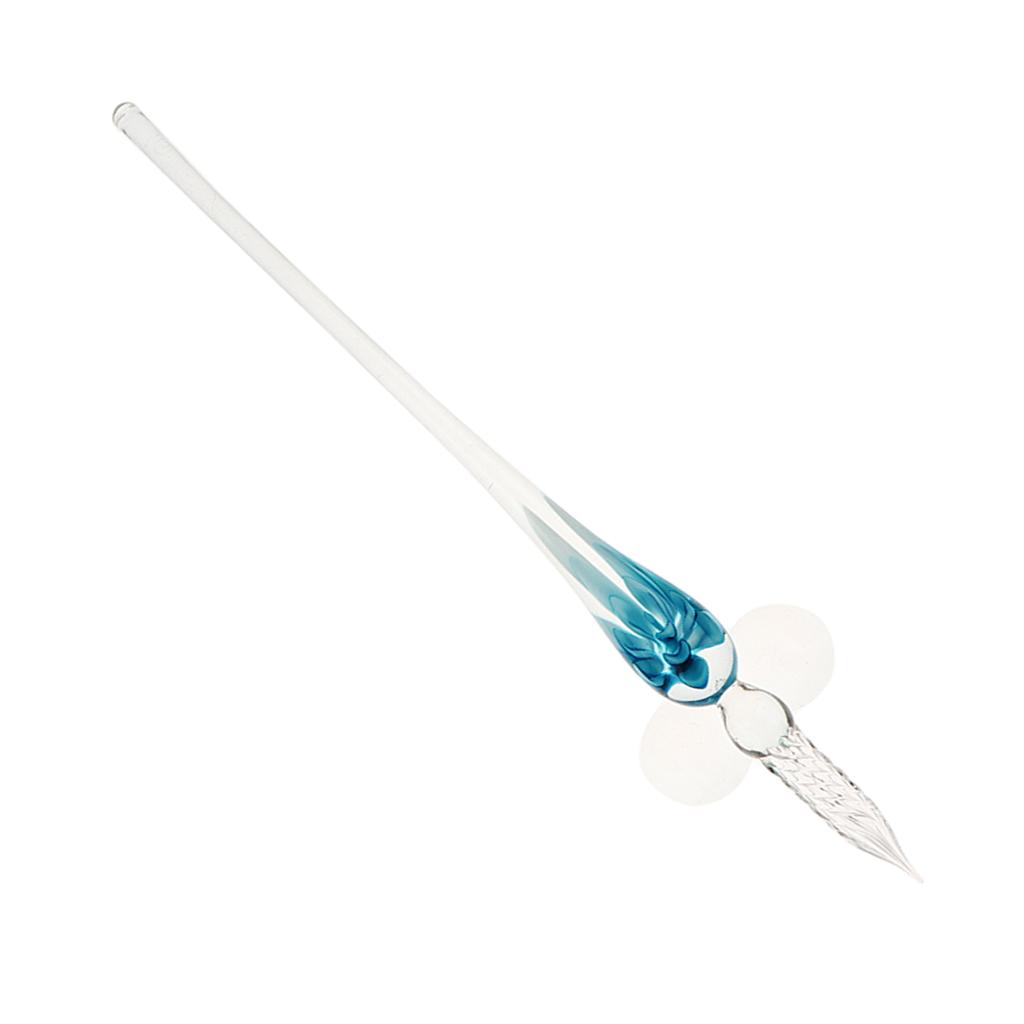 Glass Dip Pen - Glass Signature Pen Elegant Crystal Dip Sign Pen for Writing
