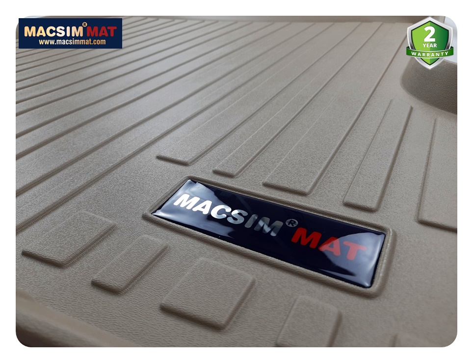 Thảm lót cốp xe ô tô Mitsubishi G4 2016 - nay nhãn hiệu Macsim chất liệu TPV cao cấp màu be (D0204)
