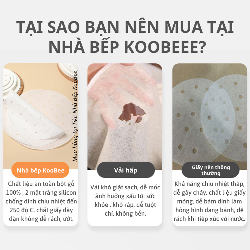 Giấy nến cho nồi chiên không dầu cắt sẵn đục lỗ chống dính chịu nhiệt - Giấy lót bánh bao lót xửng